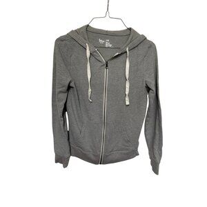 Flirtitude Full Zip Sweatshirt Gray Hooded Womans XS